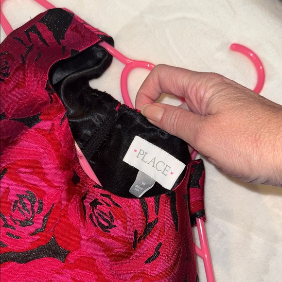 Place Red Rose Pattern Kids Dress size 10 - Picture 5 of 5
